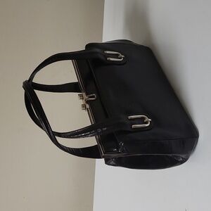 VINTAGE  Handcrafted Bernard Original Black and silver Handbag